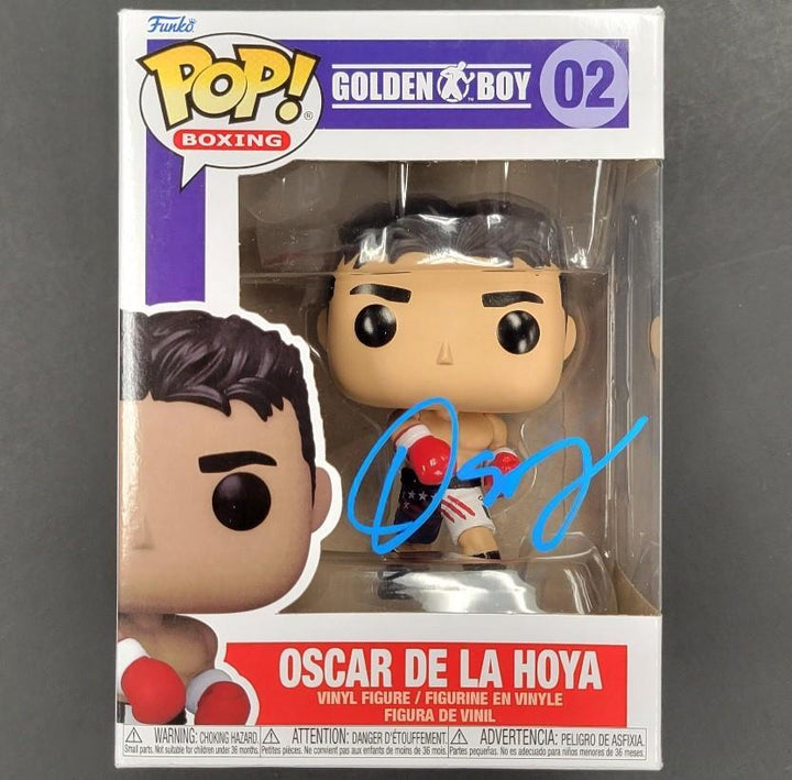 Oscar De La Hoya signed Golden Boy Funko Pop blue autograph ~ BAS Beckett Holo