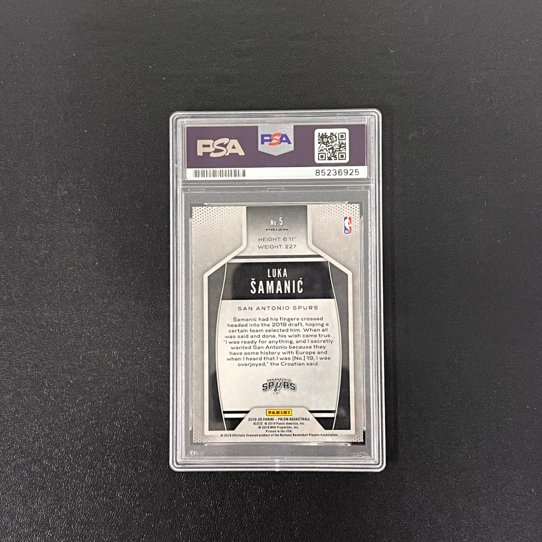 2019-20 Panini Prizm #5 Luka Samanic Signed Card AUTO PSA Slabbed Spurs