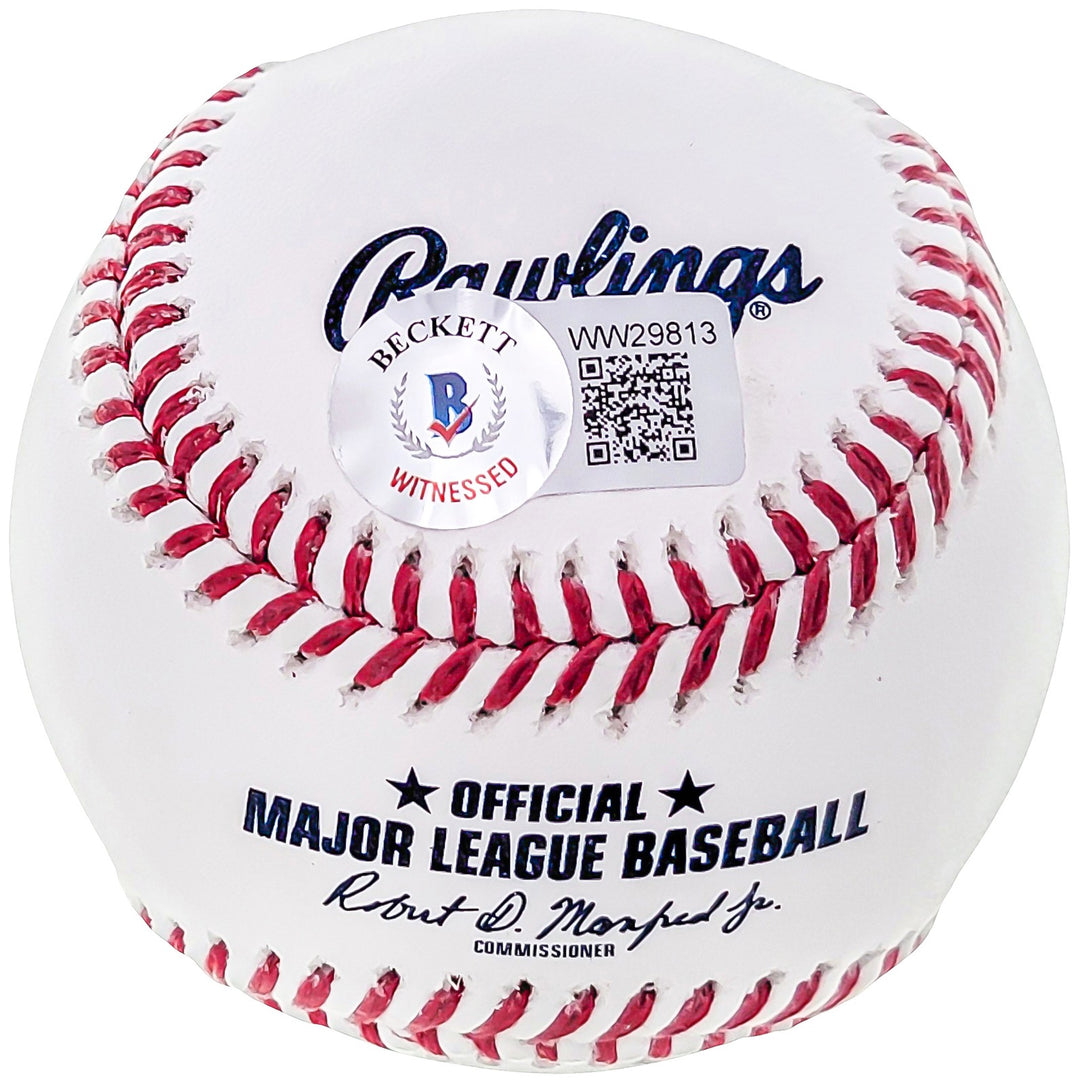 Francisco Alvarez Auto Signed MLB Baseball New York Mets Full Name Beckett Wit