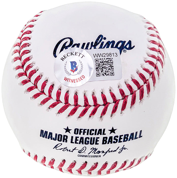 Francisco Alvarez Auto Signed MLB Baseball New York Mets Full Name Beckett Wit