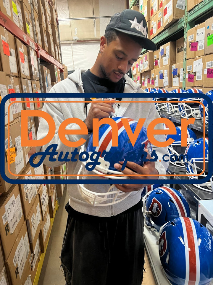 Patrick Surtain Autographed Denver Broncos F/S TB Helmet Beckett Witness 50763