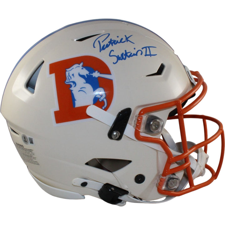 Patrick Surtain Autographed Denver Broncos SpeedFlex Retro Helmet Beckett 56435