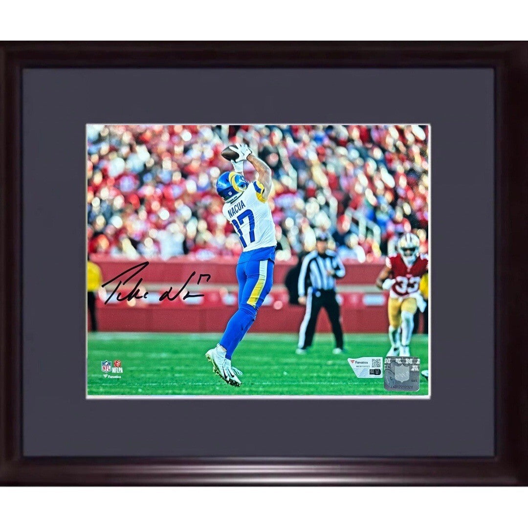Puka Nacua Signed 8x10 Framed Photo  Rams Rookie Record Auto Fanatics COA