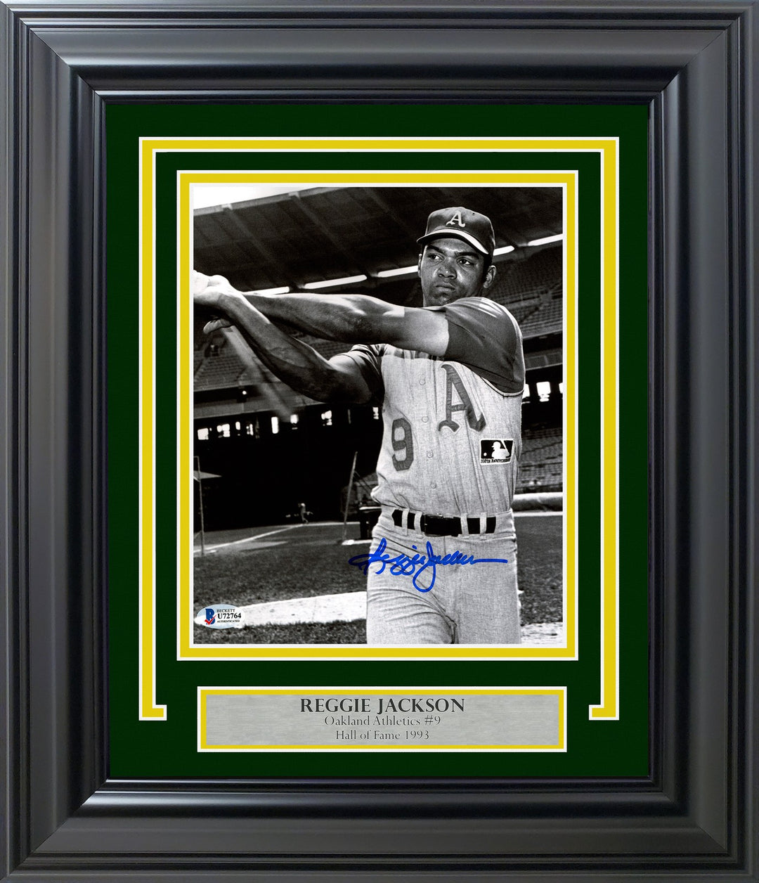 Reggie Jackson Signed Framed 8x10 Photo Oakland A's Beckett BAS