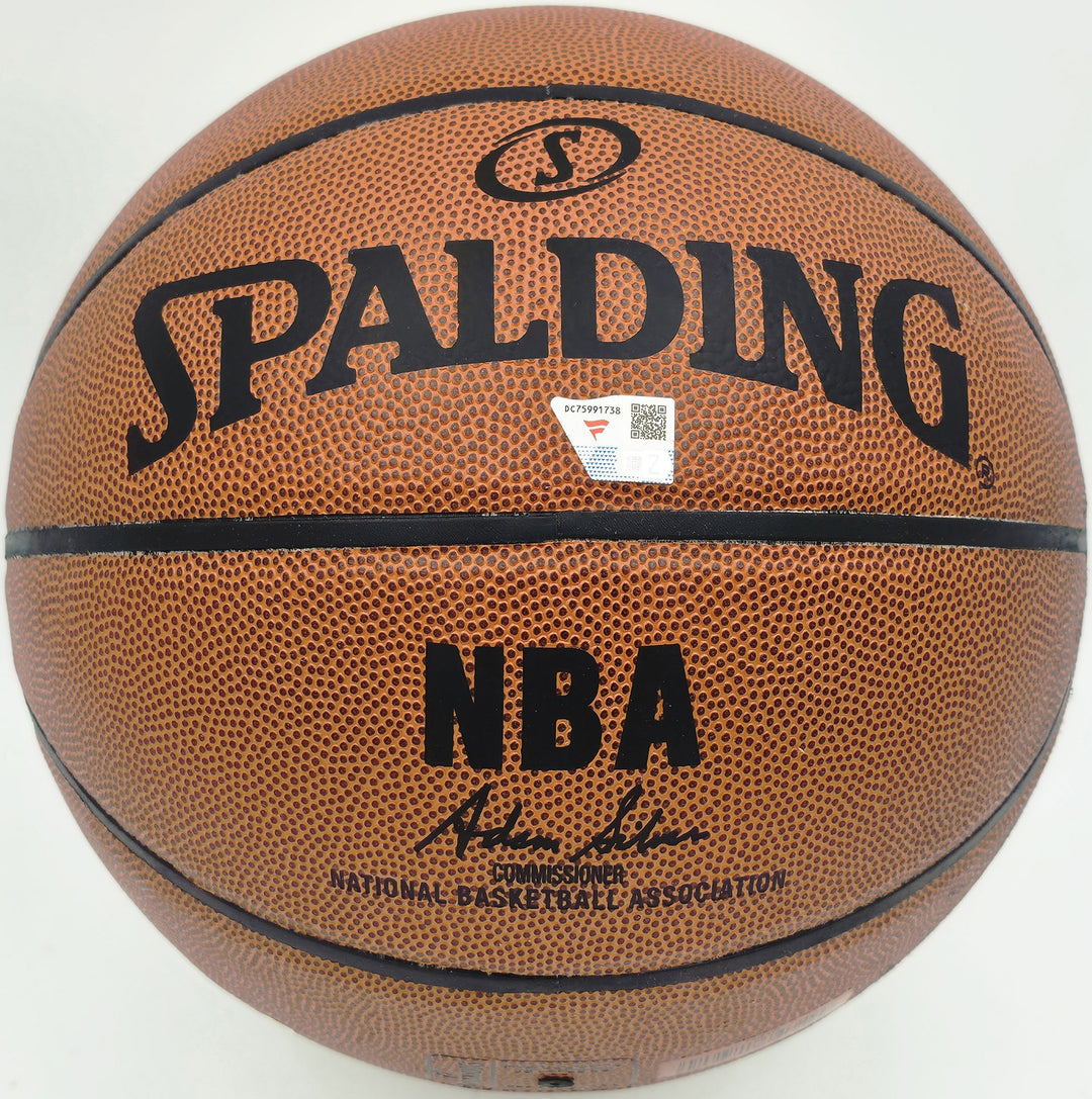Kon Knueppel Auto Official Spalding Hornets White Logo Basketball Fanatics Holo
