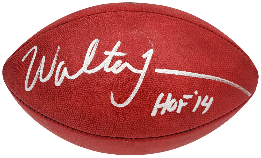 Walter Jones Signed Official NFL Leather Football Seahawks "HOF 14" MCS Holo