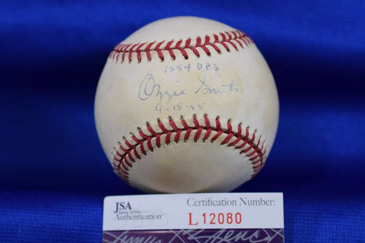 Ozzie Smith JSA COA Autograph National League ONL Signed Baseball 1554 DPs