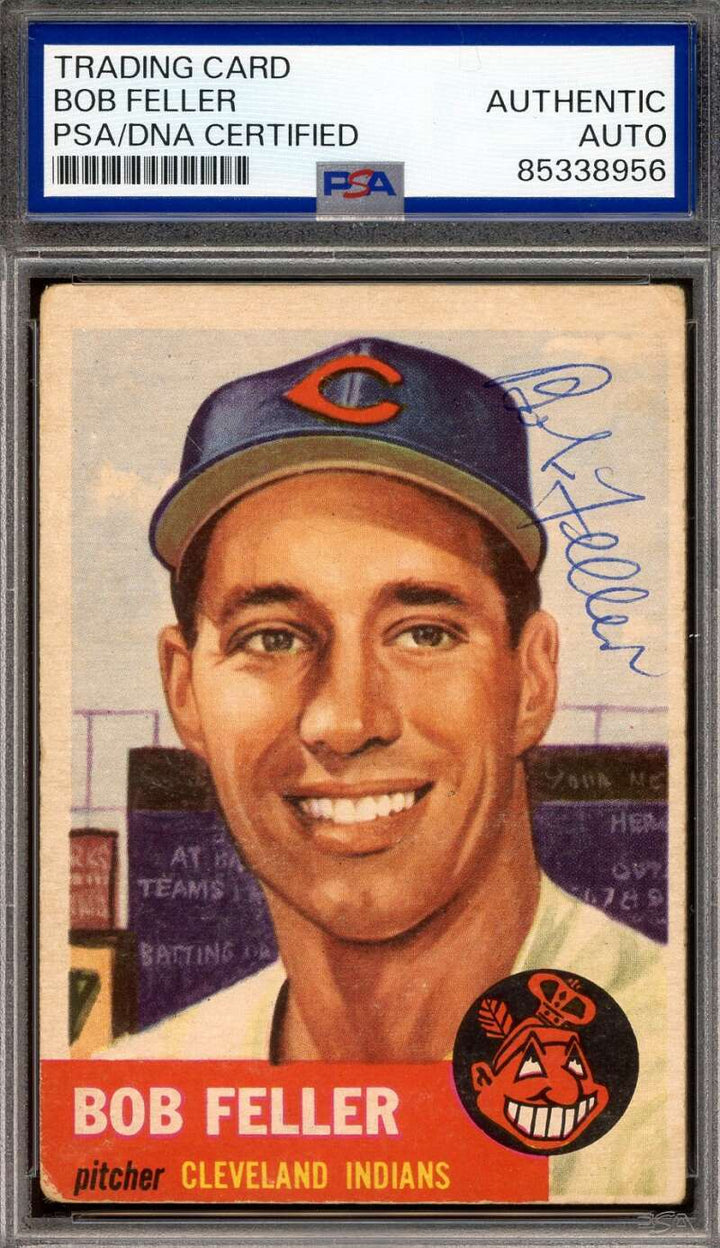Bob Feller PSA DNA Vintage Signed 1953 Topps Autograph