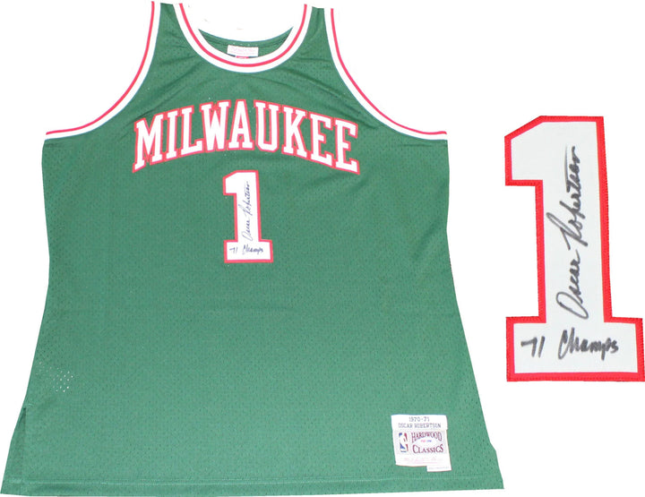 Oscar Robertson Autographed Milwaukee Bucks Mitchell & Ness Jersey (PSA)