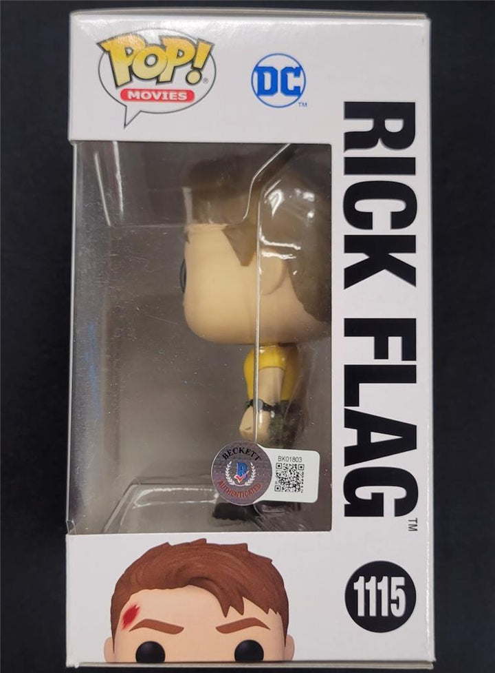 Joel Kinnaman signed Suicide Squad Rick Flag Funko Pop autograph ~ Beckett BAS
