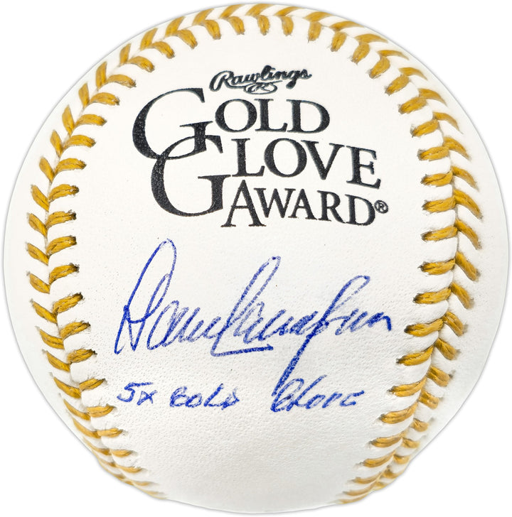 Dave Concepcion Signed Gold Glove Award Logo Baseball Reds 5X GG Beckett Wit