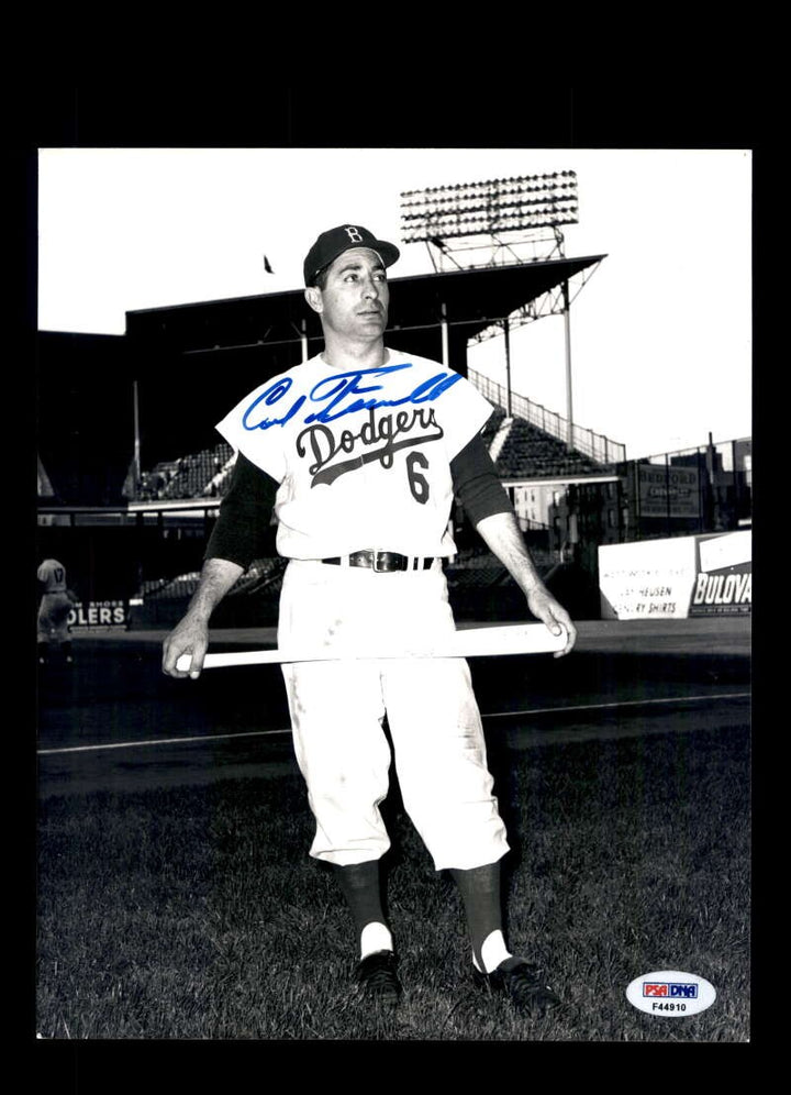 Carl Furillo PSA DNA Signed  8x10 Photo Autograph Dodgers