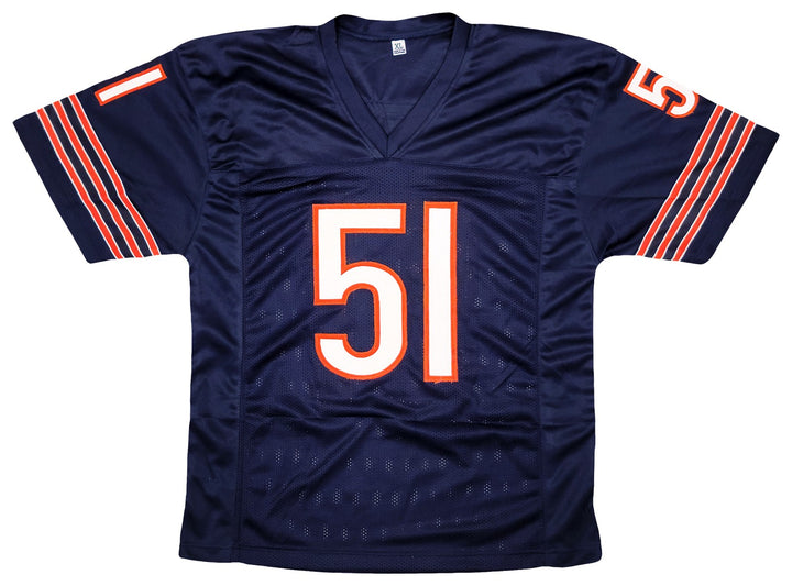 Chicago Bears Dick Butkus Autographed Signed Blue Jersey Beckett BAS