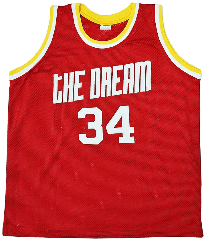 Houston Rockets Hakeem Olajuwon Signed Red Jersey The Dream JSA