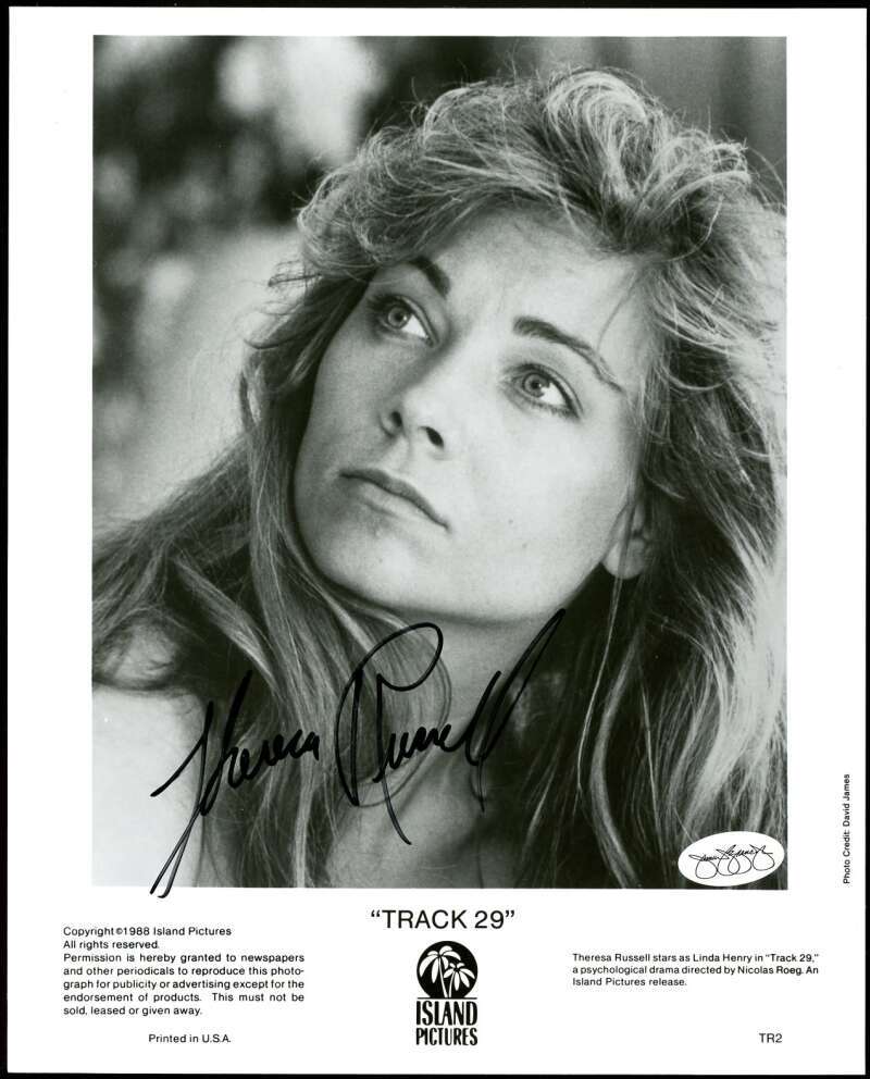 Theresa Russell JSA Cert Sticker Autograph 8x10 Photo Signed