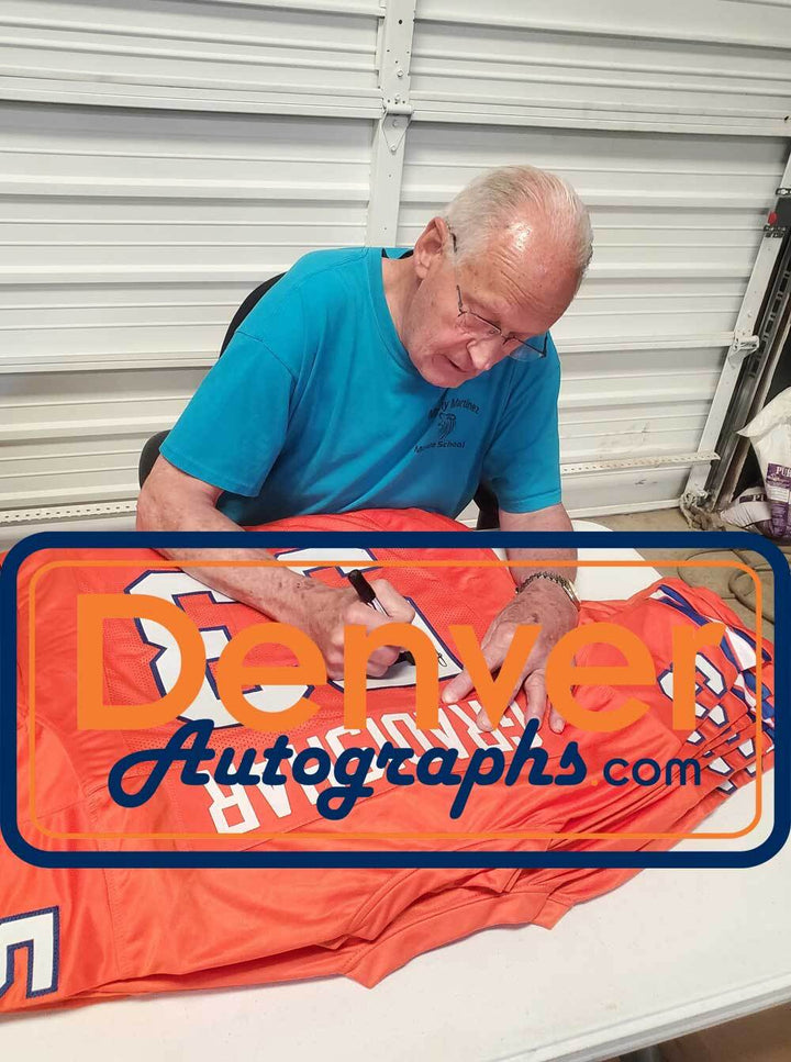 Randy Gradishar Autographed/Signed Pro Style Orange XL Jersey Beckett 40215