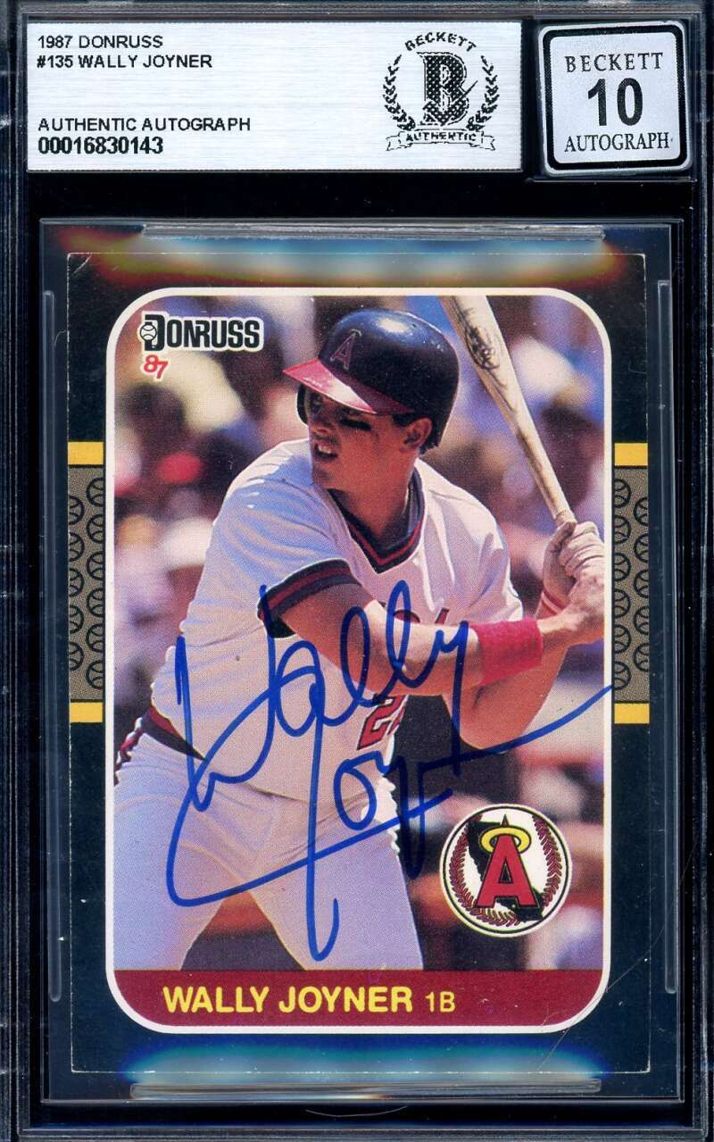 Wally Joyner Gem Mint 10 Beckett BAS Signed 1987 Donruss Rookie Autograph