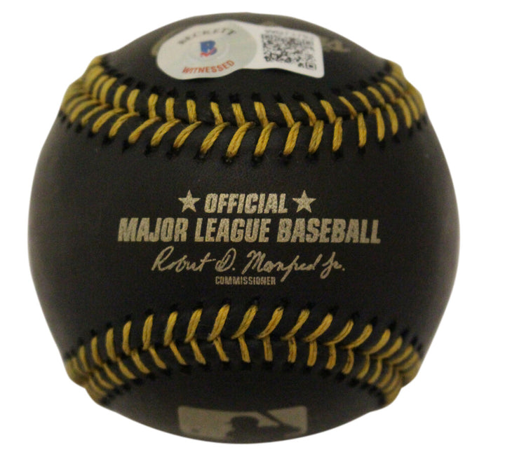 Trevor Hoffman Signed San Diego Padres Black OML Baseball HOF Beckett 34420
