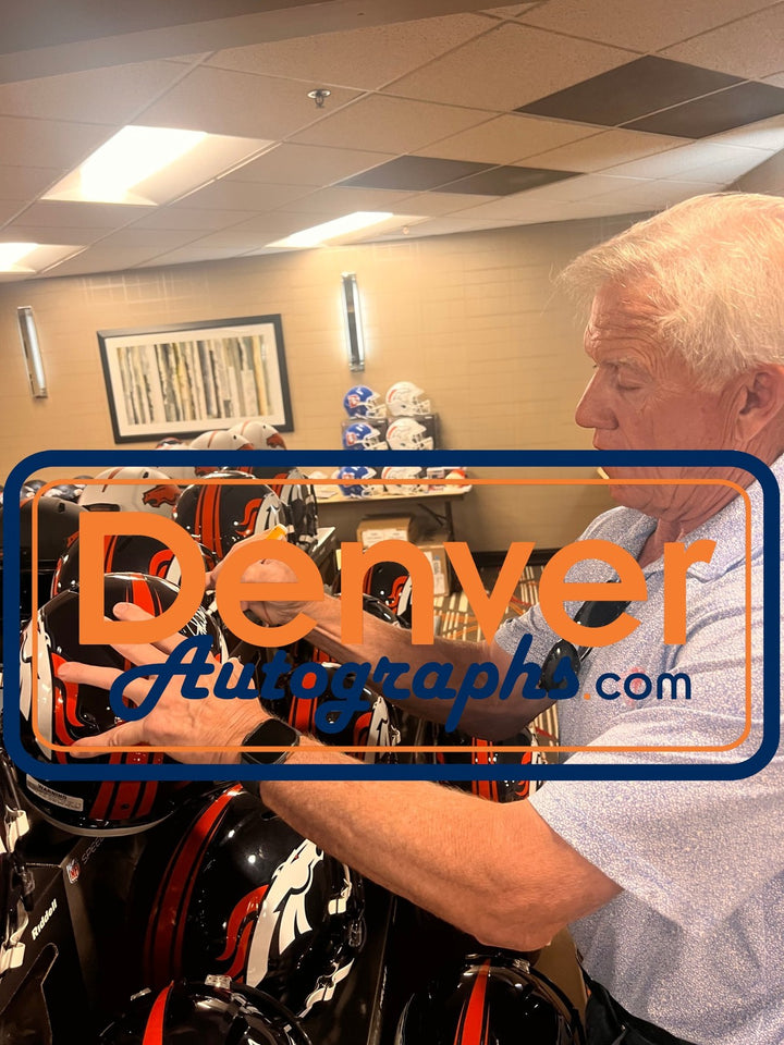 John Elway Autographed Denver Broncos F/S TB Helmet Beckett Witness 55198