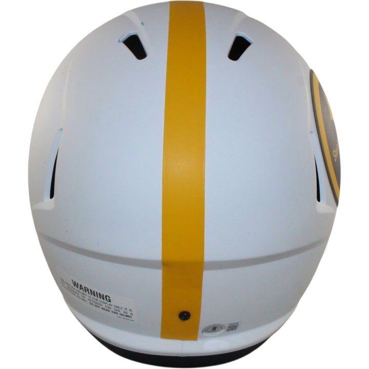 Troy Polamalu Autographed Pittsburgh Steelers F/S Lunar Helmet Beckett 56196