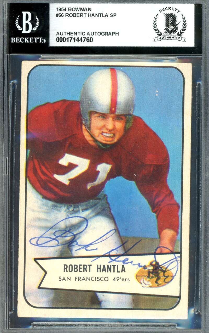Robert Hantila Beckett BAS Signed 1954 Bowman Autograph