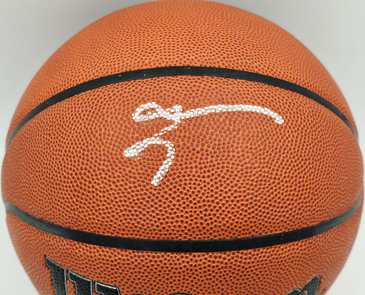Allen Iverson Auto Authentic Series Indoor/Outdoor Basketball 76ers Beckett Wit