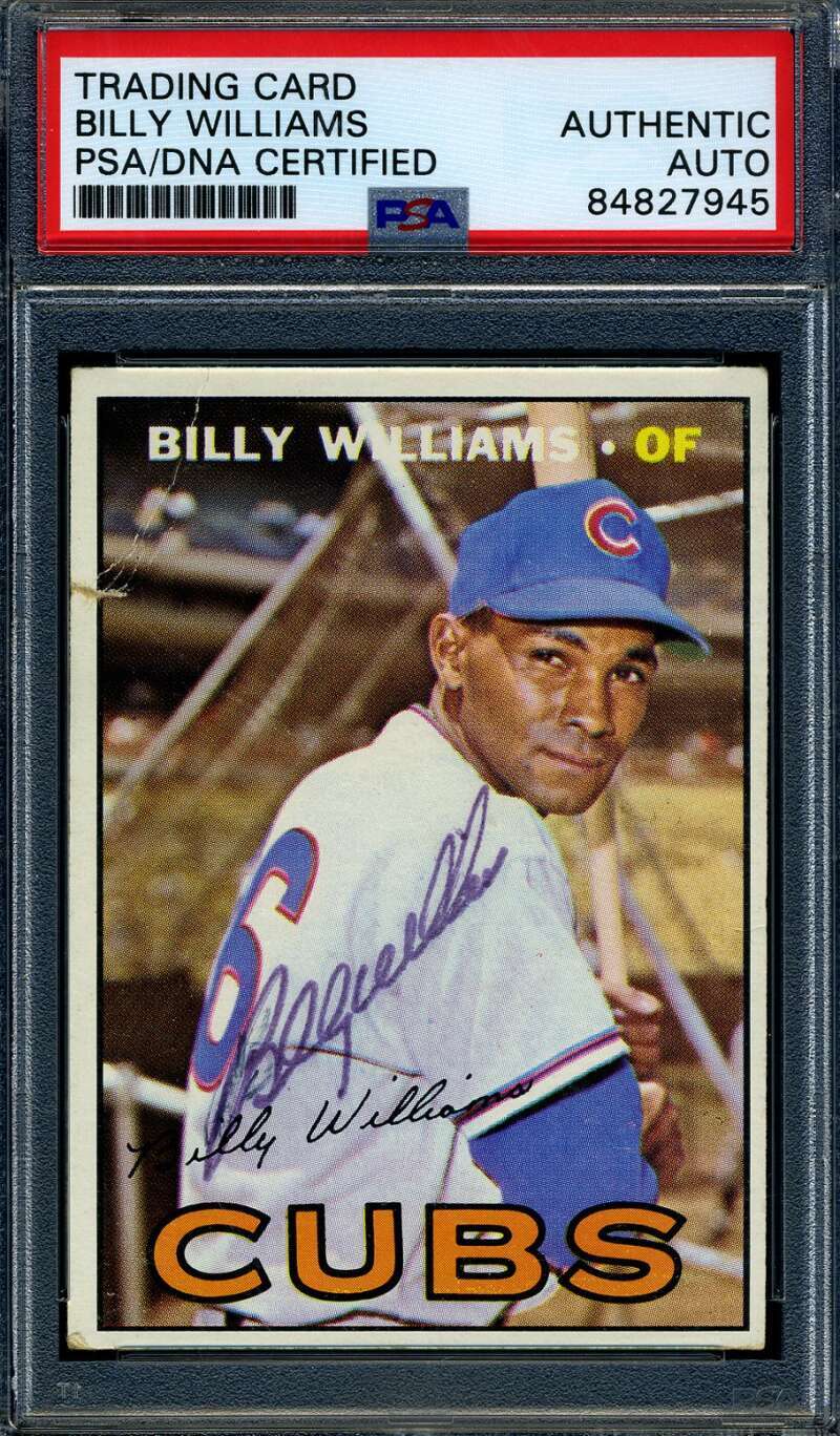 Billy Williams PSA DNA Signed 1967 Topps Autograph