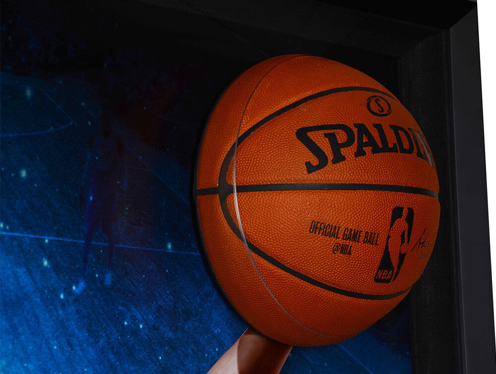 Ben Simmons Signed Basketball UDA Break Through Framed 76ers Autograph Photo #D