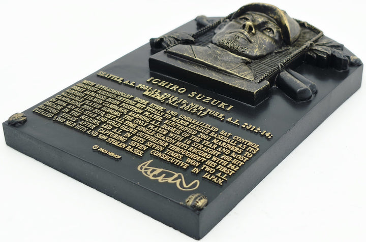 Ichiro Suzuki Signed Replica HOF Plaque Seattle Mariners IS Holo & Beckett Wit