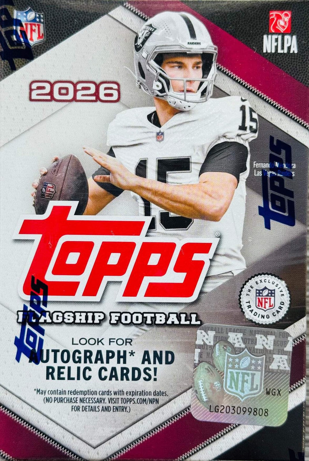 2026 Topps Flagship Football Blaster Box (Look for Aqua Holo & Rainbow Parallels