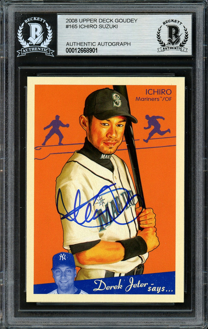 Ichiro Suzuki Signed 2008 Upper Deck Goudey Card 165 Seattle Mariners Beckett