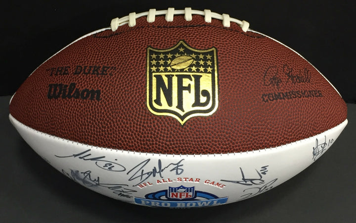 2007 AFC Pro Bowl Team Signed football 36 Auto LaDainian Tomlinson Belichick Jsa