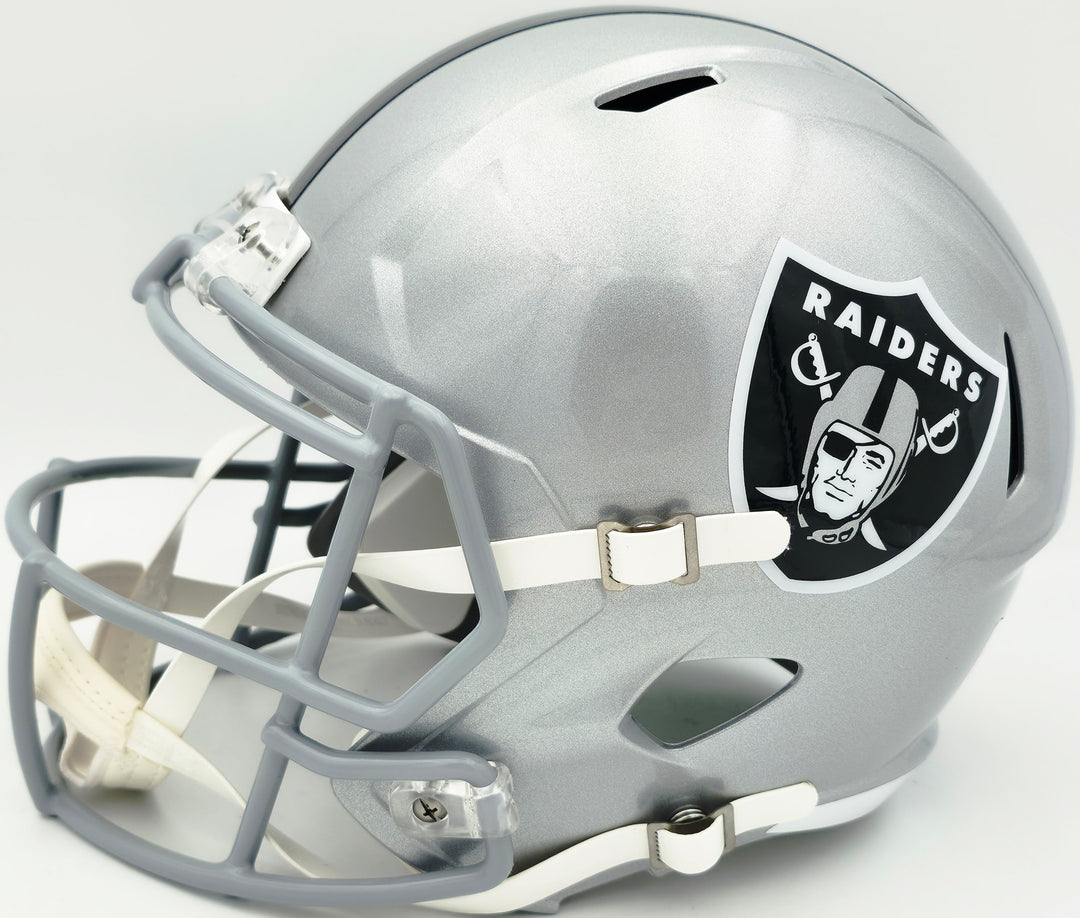 Dave Casper Signed Oakland Raiders Silver Full Size Speed Replica Helmet