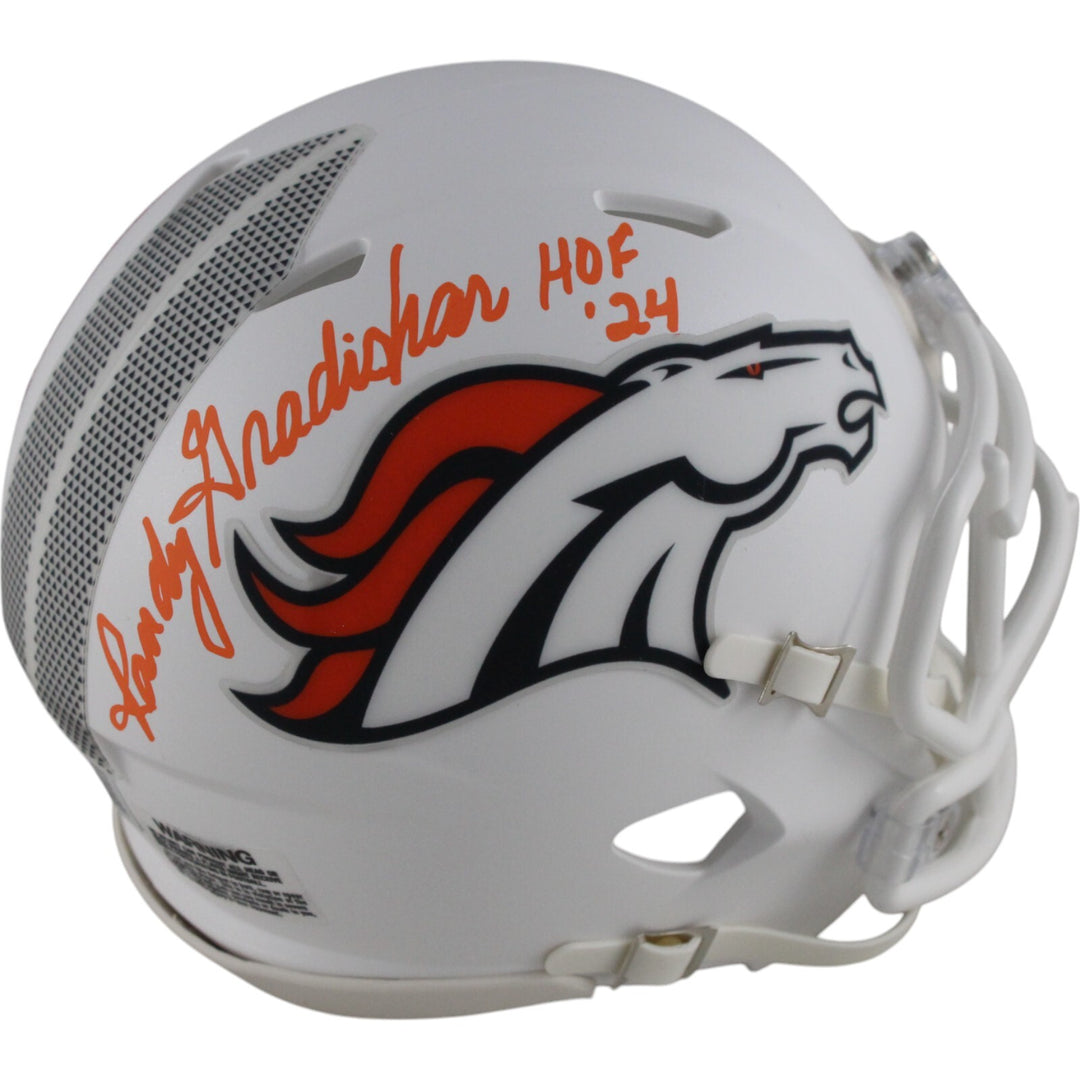 Randy Gradishar Autographed Denver Broncos 24 Alt Mini Helmet HOF Beckett 49067
