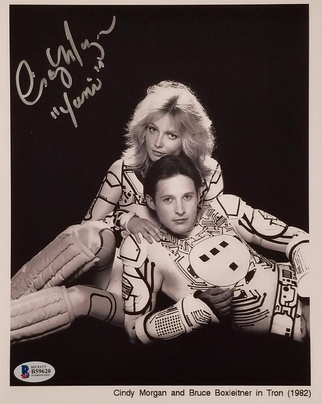 CINDY MORGAN Signed TRON 8x10 Photo "Yori" Autograph #6 ~ Beckett BAS COA