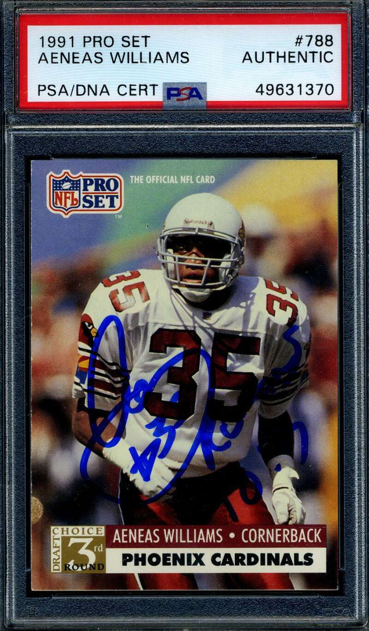 Aeneas Williams PSA DNA Signed 1991 Pro Set Rookie Autograph