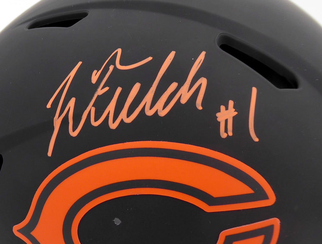 Justin Fields Auto Bears Eclipse Black Full Size Authentic Speed Helmet Beckett
