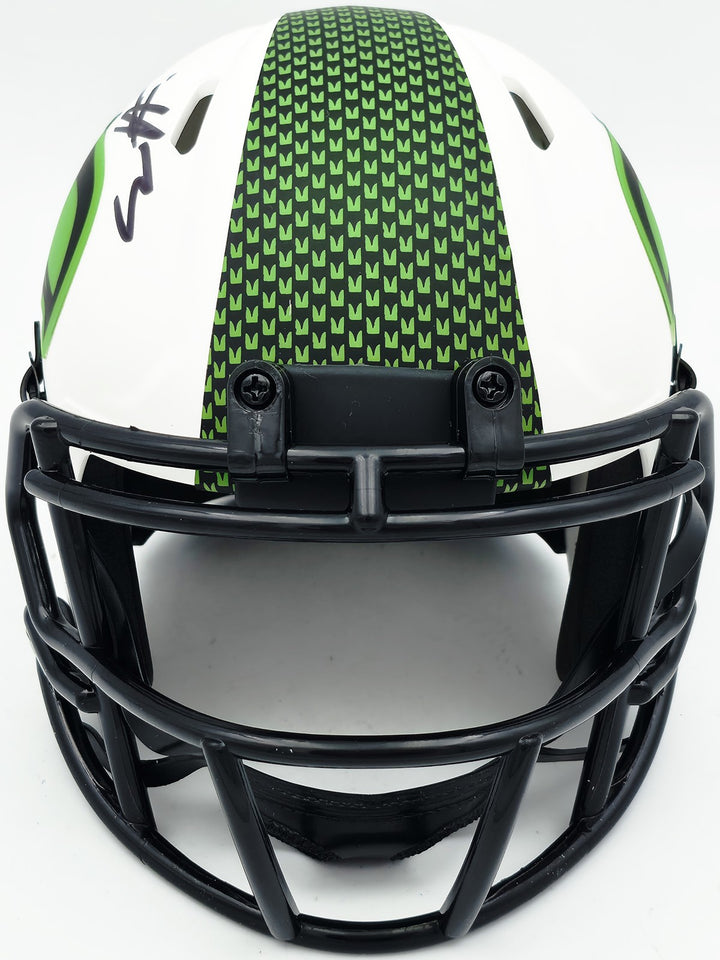 Nick Emmanwori Auto Seahawks Lunar Eclipse White Speed Mini Helmet Beckett Wit