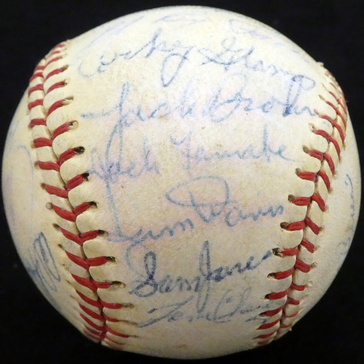 1956 Spring Training Signed League Baseball With 27 Total Signatures Stan