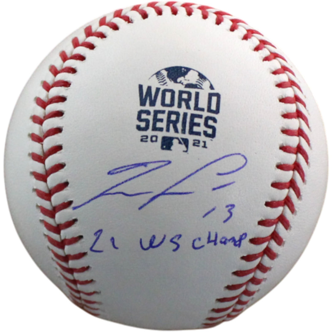 Ronald Acuna Autographed Atlanta Braves OML Baseball WS Champs Fanatics 54540