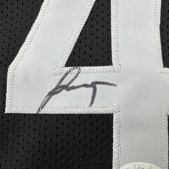 Autographed/Signed Jalen Green #4 Houston Black Basketball Jersey JSA COA