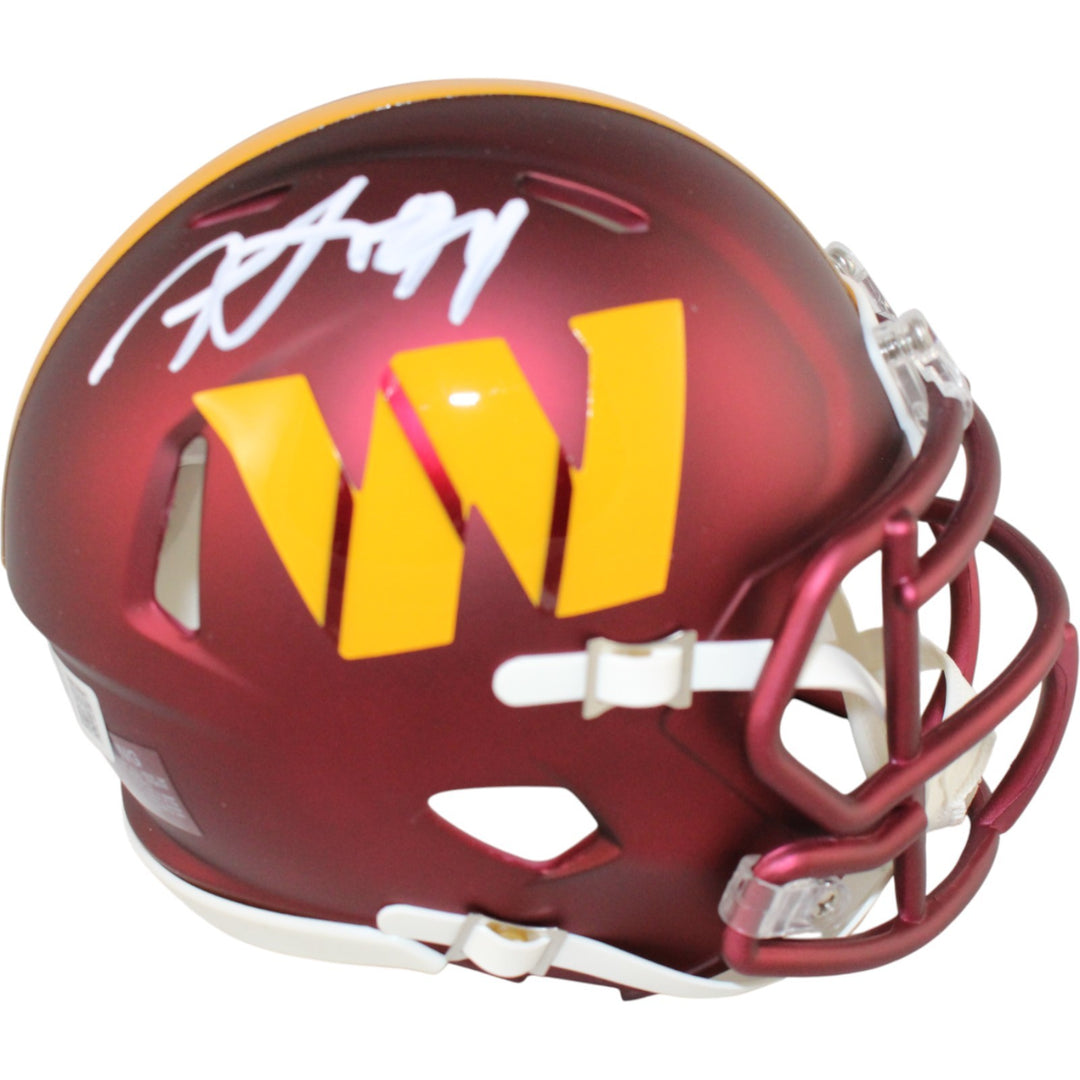 Frankie Luvu Autographed Washington Commanders Mini Helmet Beckett Witness 51709