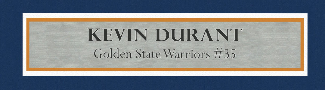 Warriors Kevin Durant Signed Framed White Adidas Swingman Jersey Beckett BAS QR
