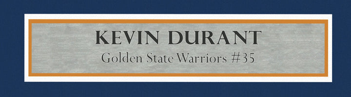 Warriors Kevin Durant Signed Framed White Adidas Swingman Jersey Beckett BAS QR