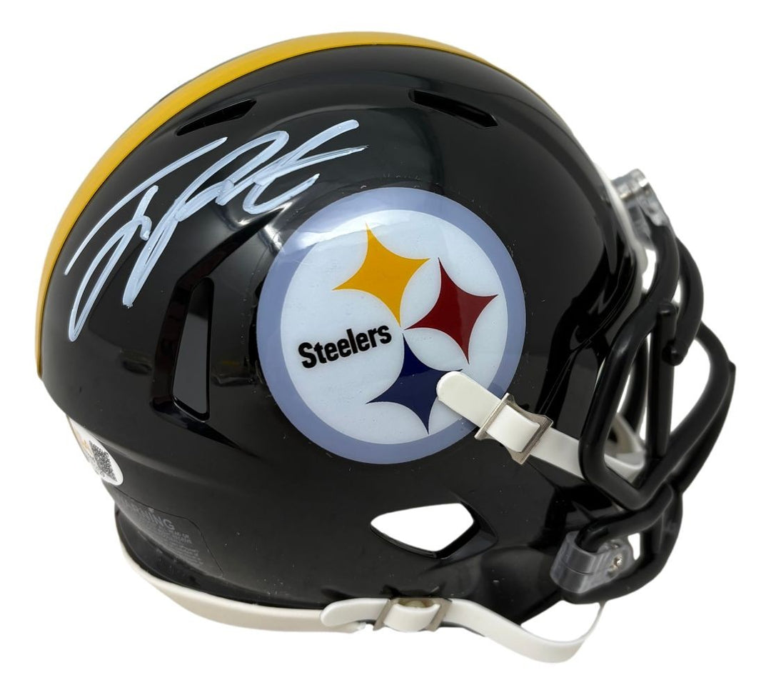 Joey Porter Jr Signed Pittsburgh Steelers Mini Speed Helmet JSA QR Hologram