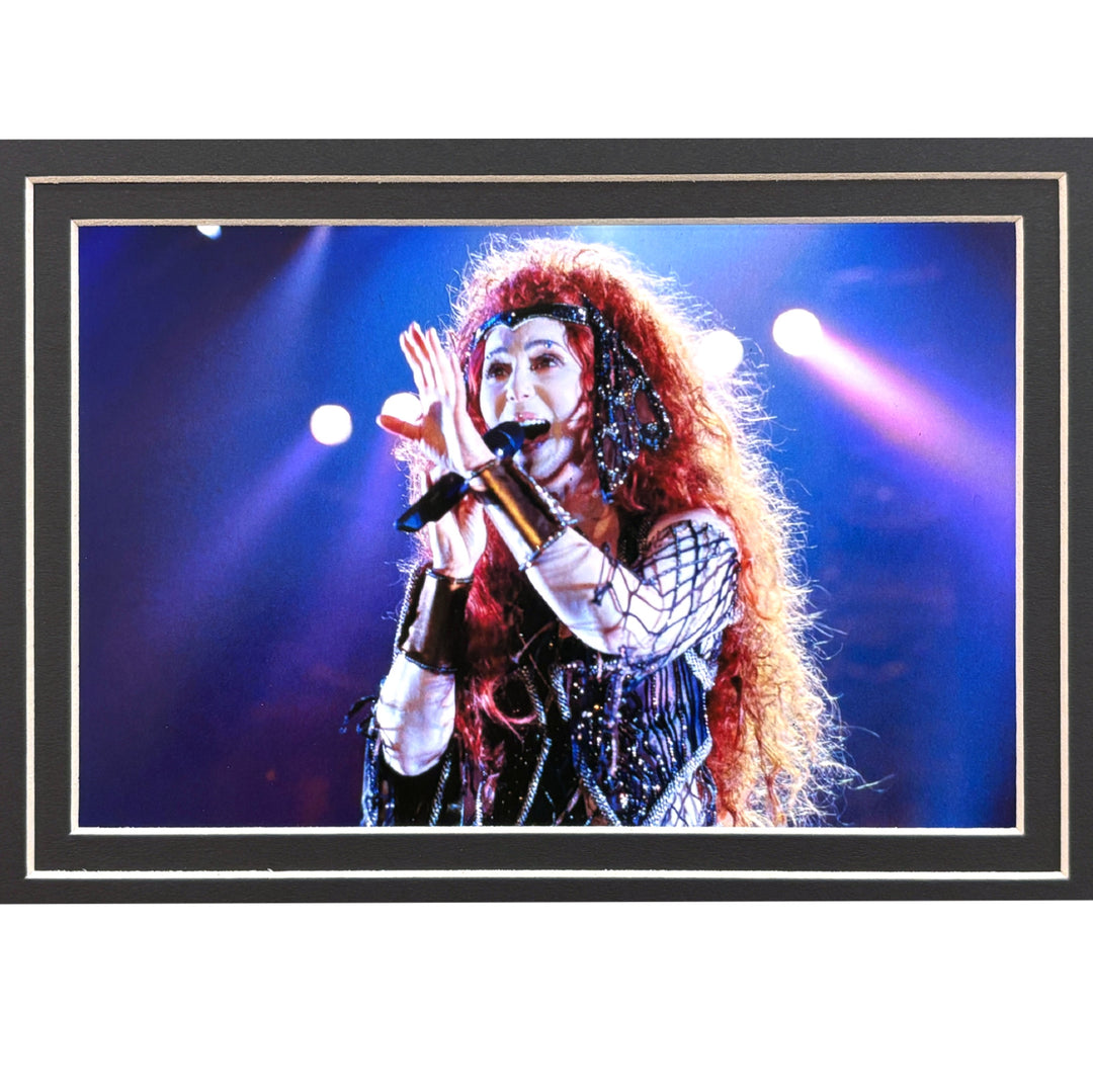 Cher Autographed 8x10 Photo JSA Framed Music Singer Signed