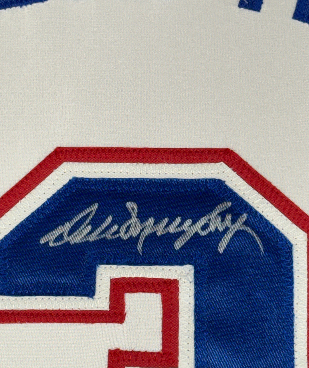 FRAMED Autographed/Signed DALE MURPHY 33x42 Atlanta White Jersey PSA/DNA COA