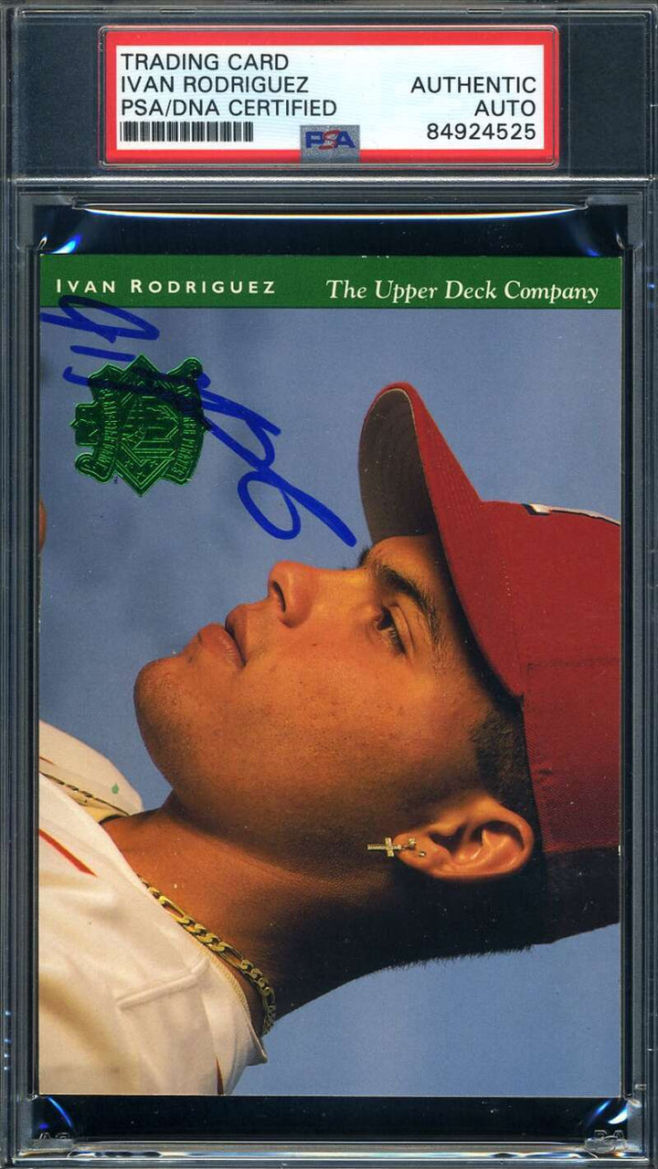 Ivan Rodriguez PSA DNA Coa Signed 1994 Upper Deck All Star Jumbo Autograph