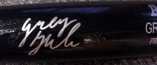 Greg Halman Signed Black Rawlings Bat Seattle Mariners PSA/DNA RookieGraph