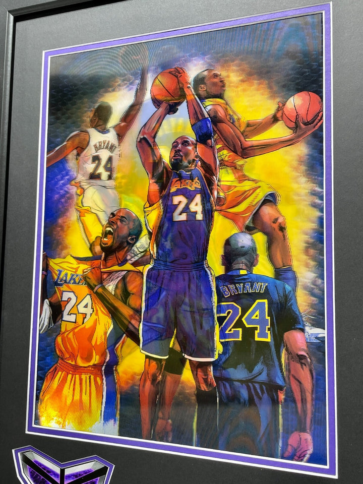 Kobe Bryant Custom Framed 3D Photo Collage Los Angeles Lakers Un Signed
